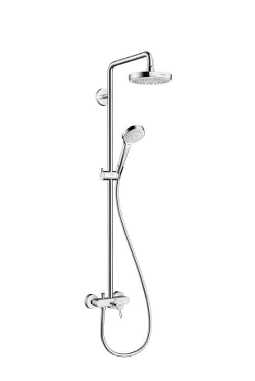 Hansgrohe-HG-Showerpipe-Croma-Select-S-180-Einhebelmischer-weiss-chrom-27255400 gallery number 1